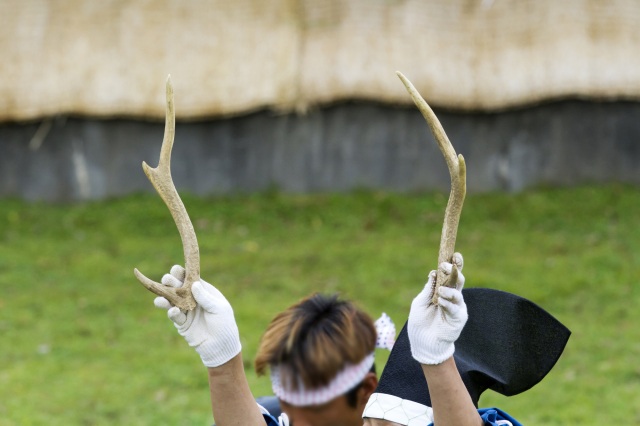 古式「鹿の角きり」/春日大社境内 鹿苑角きり場