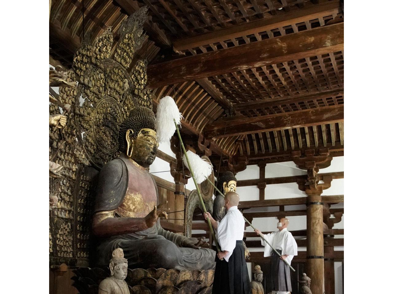 仏様をきれいに拭ってお正月準備。お身ぬぐい/唐招提寺