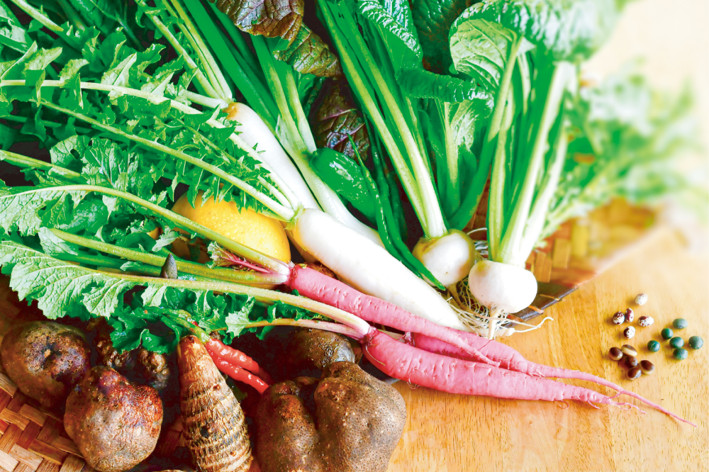 奈良を味わう 大和伝統野菜ー奈良の地で、人々の暮らしとともに長く育まれ続けてきた大和伝統野菜。野菜に込められた想いをたどりながら、奈良の食文化を味わってみませんか